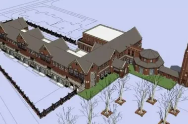 Multi-Story Kindergarten School Model in British Classical Style | SketchUp Educational Architecture-BIM WORLD