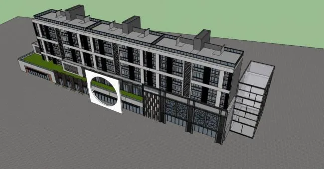 Sketchup Residential Models | Multi story Commercial Residential Buildings, Residential Buildings, Commercial Skirts, New Chinese Style