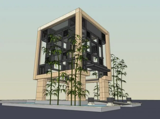 Sketchup Sketch Model | Pavilion, Modern Style, Sketch