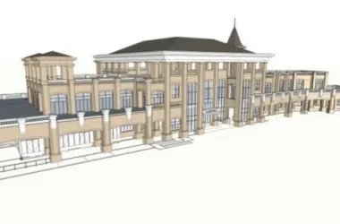 SketchUp Business Model: European Classical Low-Rise Clubhouse Design-BIM WORLD