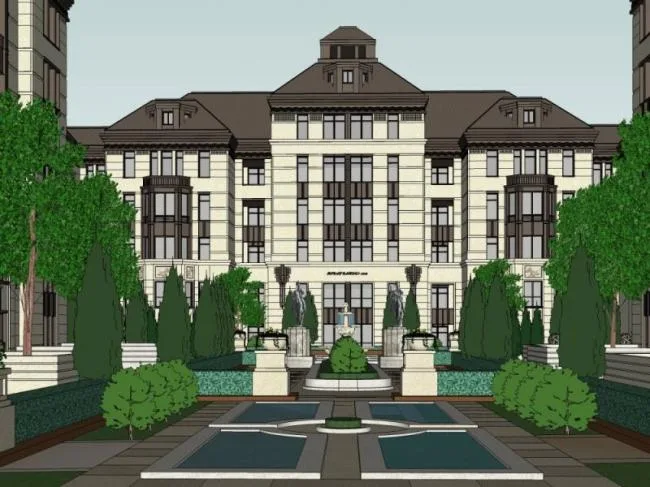 Sketchup Business Model | Multi story Clubhouse, Modern Style