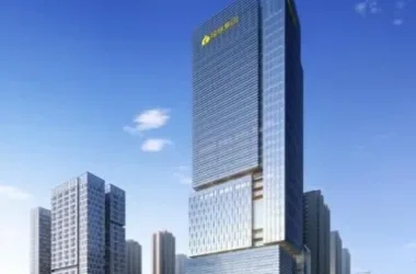 Modern High-Rise Office Building with Green Spaces | SketchUp Model Overview-BIM WORLD