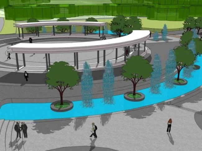 Sketchup Landscape Model | Park Landscape, Square Landscape, Modern Style