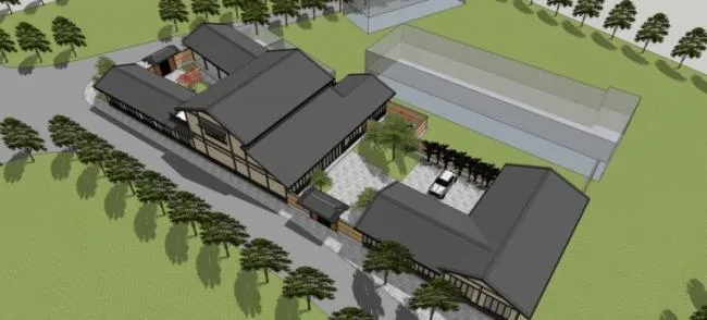 Sketchup Villa Model | Villa, Modern Chinese Style