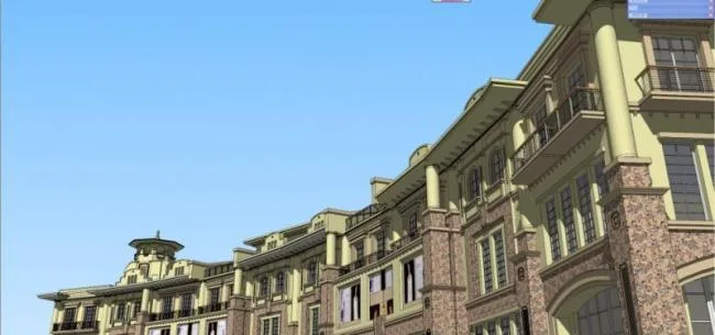 Sketchup Business Model | Residential Commercial Street, Multi story, Spanish Classical Style