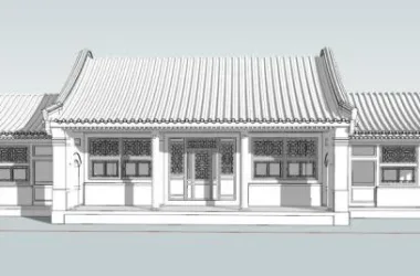 Multi-Storey Northern Round Ridge Roof Residential Model in Chinese Style | SketchUp Design-BIM WORLD