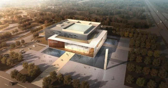 Sketchup Cultural Model | Multi story Exhibition Hall, Modern Style, Cultural Architecture
