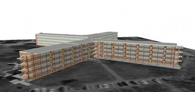 Sketchup School Model | Multi story Cross shaped Teaching Building, School Education Campus, Modern Style