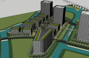 Modern High-Rise Office Building Model in SketchUp-BIM WORLD