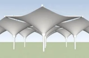 SketchUp Landscape Model with Stretch Film Material Components-BIM WORLD