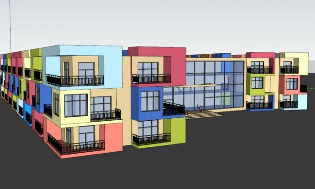 Sketchup School Model | Multi story Kindergarten School, Public Building, Campus Education Building, Modern Style