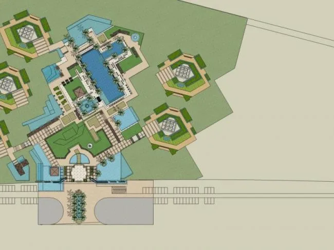 Sketchup Landscape Model | Community Landscape, Residential Landscape, European Style, Classical Style