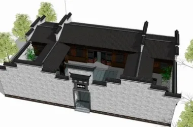 Multi-Story Huizhou Courtyard Residence in Classic Style | SketchUp Model-BIM WORLD