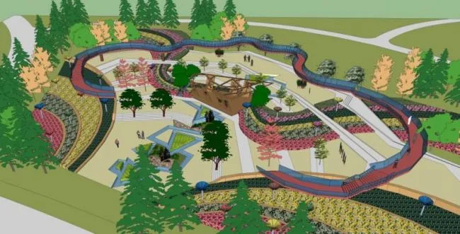 Sketchup Landscape Model | Park Landscape, Modern Style