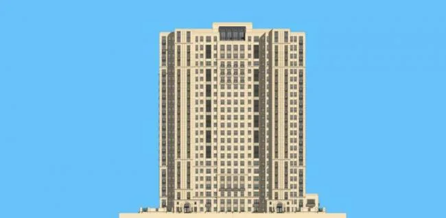 Sketchup Residential Model | High rise Residential Buildings, Classical Style