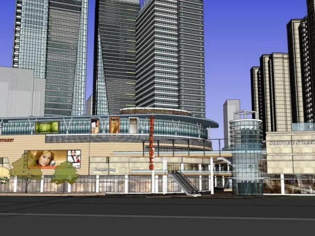 Sketchup Complex Model | Super high-rise commercial complex, residential, office, modern style