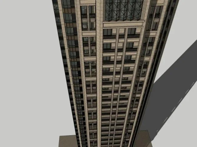 Sketchup Residential Model | Super Tall Residential, Classical Style