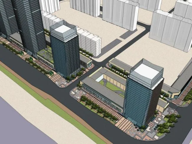 Sketchup Landscape Model | Commercial Landscape, Modern Style