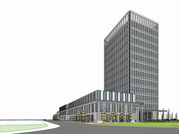 Sketchup Office Model | High rise Office Building, Office Building, Modern Style