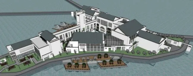 Sketchup Business Model | Multi Story Club, Chinese Style