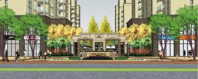 Sketchup Landscape Model | Community Landscape, Residential Landscape, Classical Style