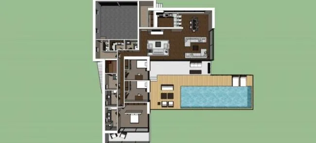 Modern Solo Villa Design | SketchUp 3D Model