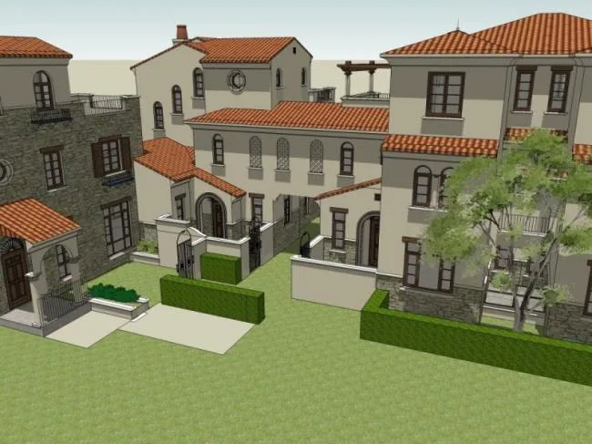 Sketchup Villa Model | Townhouse, Classical Style