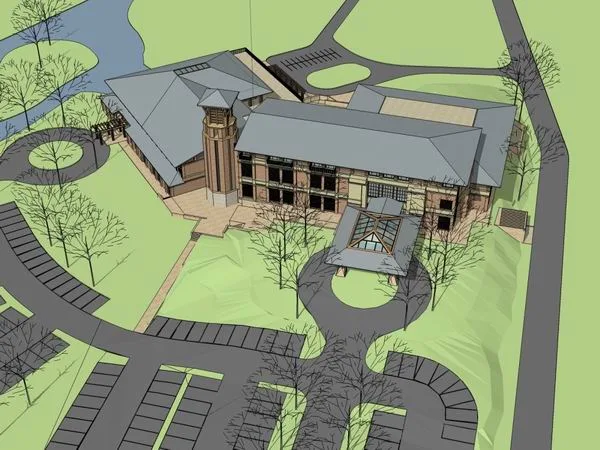 SketchUp Business Model: Multi-Story Golf Club & Leisure Complex in Classical Style