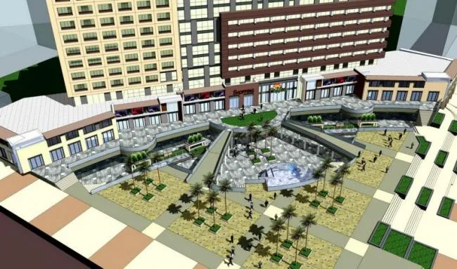 Sketchup Residential Model | High rise residential, mixed use building, ground floor commercial, modern style