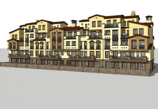 Sketchup Villa Model | Stacked Villa, Row Villa, Spanish Style, Classical Style