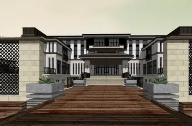 Classical Single-Family Villa Model in SketchUp-BIM WORLD