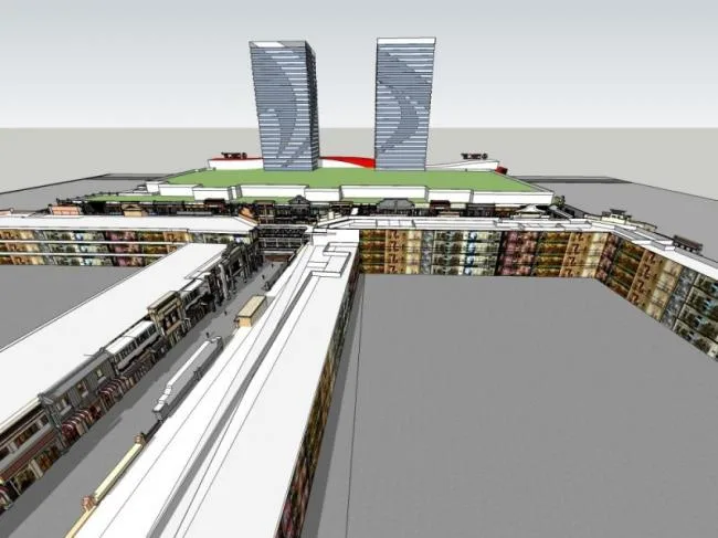 Sketchup Business Model | High rise commercial buildings, modern style