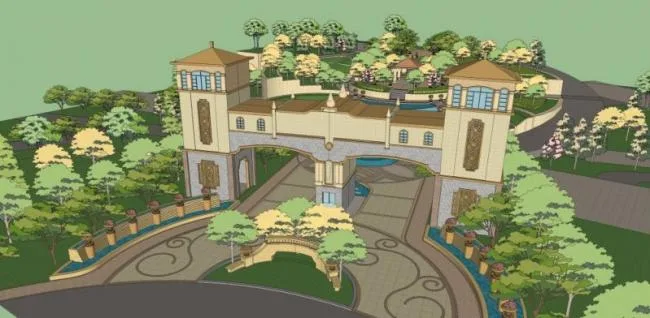Sketchup Landscape Model | Residential Landscape, Classical Style