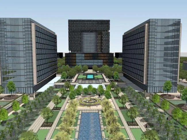 Sketchup Office Model | High rise Office Area, Modern Style