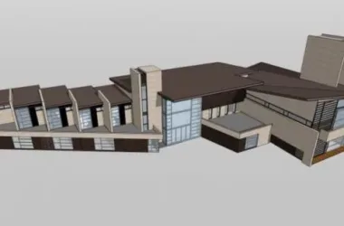 SketchUp Business Model: Multi-Story Modern Chinese Style Club Design-BIM WORLD