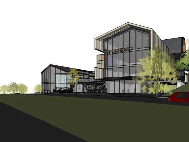 Sketchup Business Model | Multi story commercial building, modern style