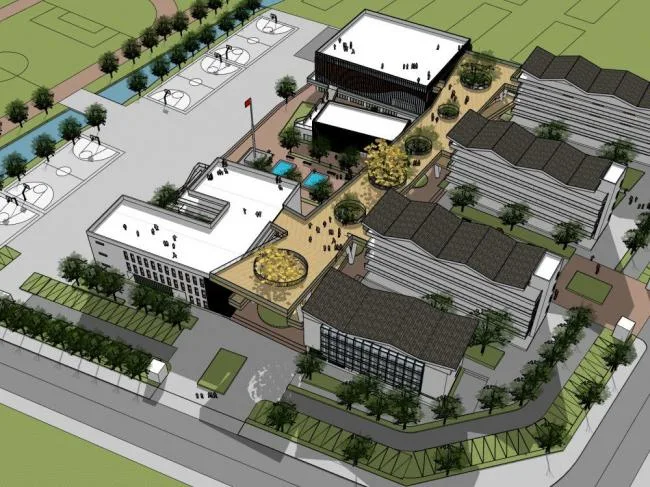 Sketchup School Model | Multi story School, Elementary School, Educational Building, Modern Style