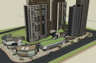 SketchUp Complex Model: Modern Super High-Rise Commercial Building-BIM WORLD