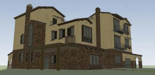 Sketchup Villa Model | Stacked Villa, Classical Style