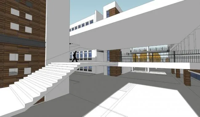 Sketchup School Model | Teaching Building, Multi story School, Educational Building, Modern Style