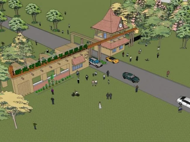 Sketchup Landscape Model | Tourist Scenic Area Landscape, Classical Style