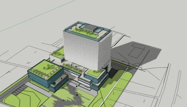 Sketchup Office Model | High rise Office Building, Office Building, Modern Style