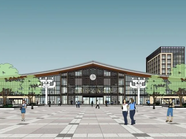 Sketchup Station Road Bridge | Multi story Bus Station, Modern Style