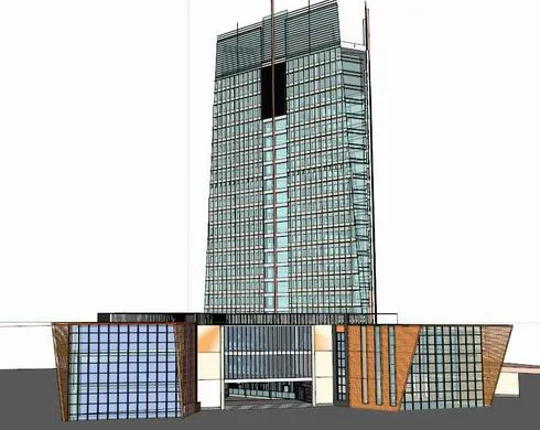 Sketchup Office Model | High rise Office Building, Office Building, Modern Style