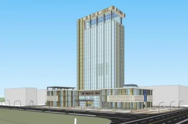 SketchUp Model of a Modern High-Rise Office Building and Hotel-BIM WORLD