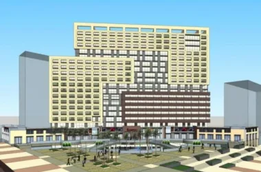 Modern High-Rise Residential and Commercial SketchUp Model-BIM WORLD