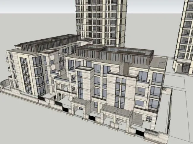 Sketchup Residential Model | High rise residential buildings, residential buildings, classical style