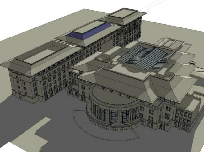 Sketchup Hotel Model | Multi story Hotel, Modern Style