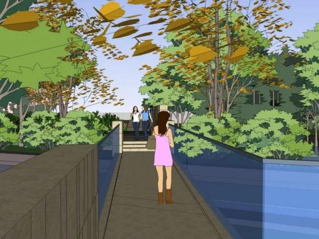 Sketchup Landscape Model | Commercial Landscape, Modern Style