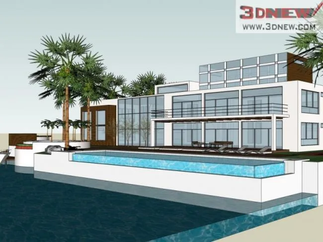Modern Solo Villa Design | SketchUp 3D Model